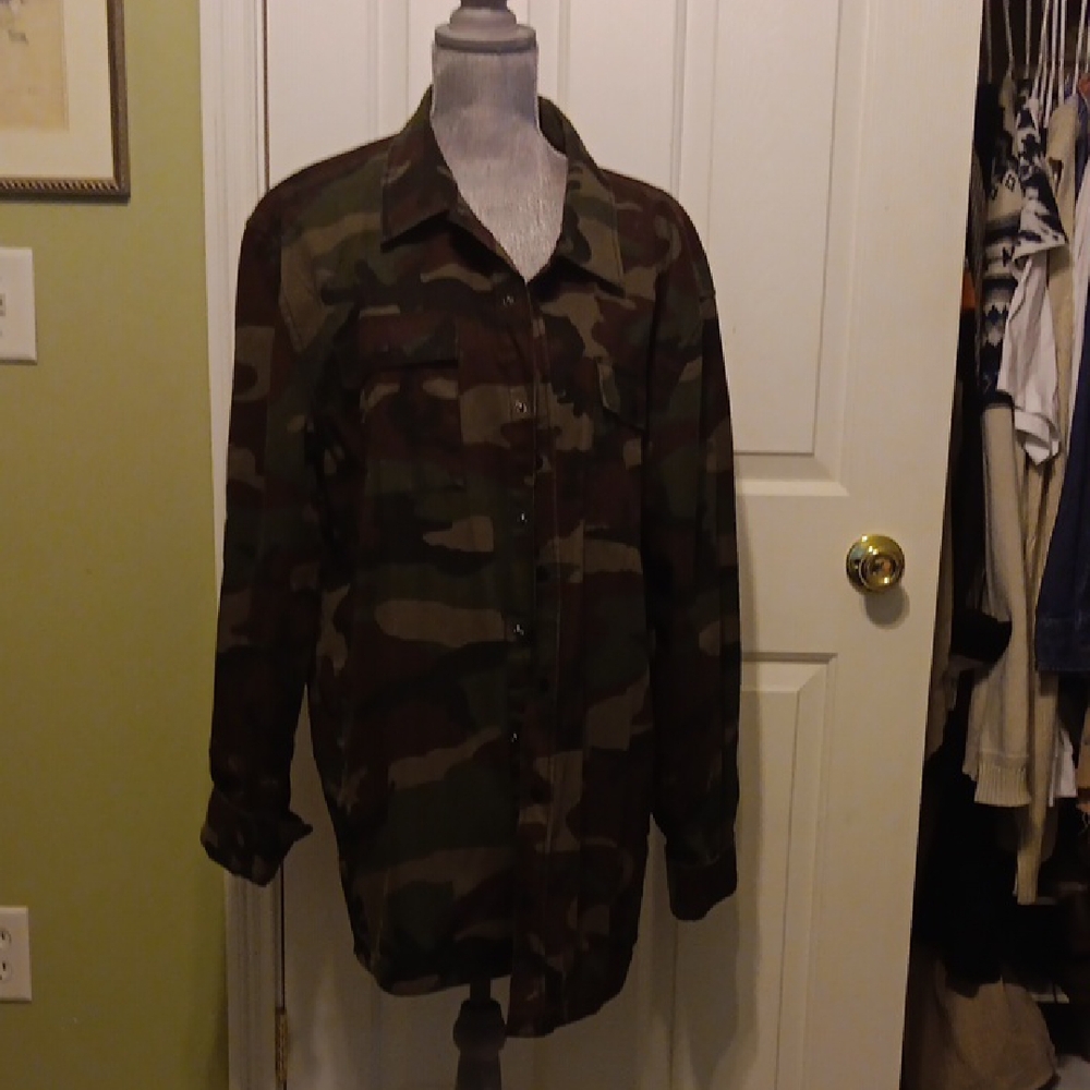 Vans Men's Green Camouflage Field Jacket